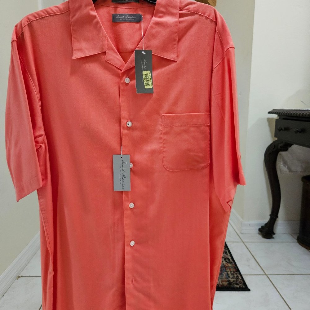 Daniel Cremieux Signature Collection SS Button Down Shirt Large NWT